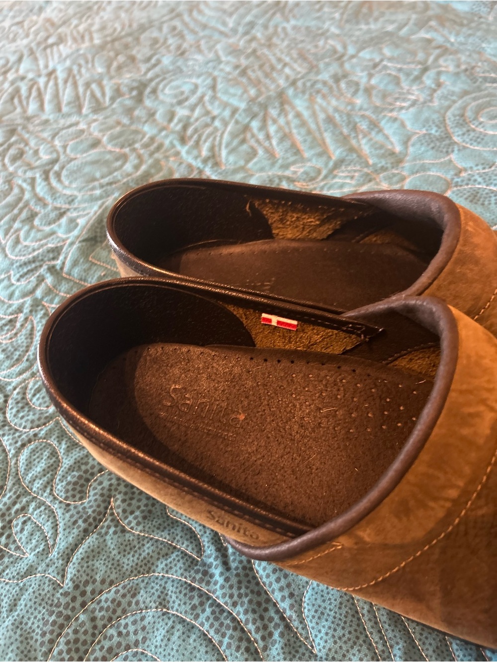 Sanita sz 42 professional pebbles green leather Slip-On Clog
